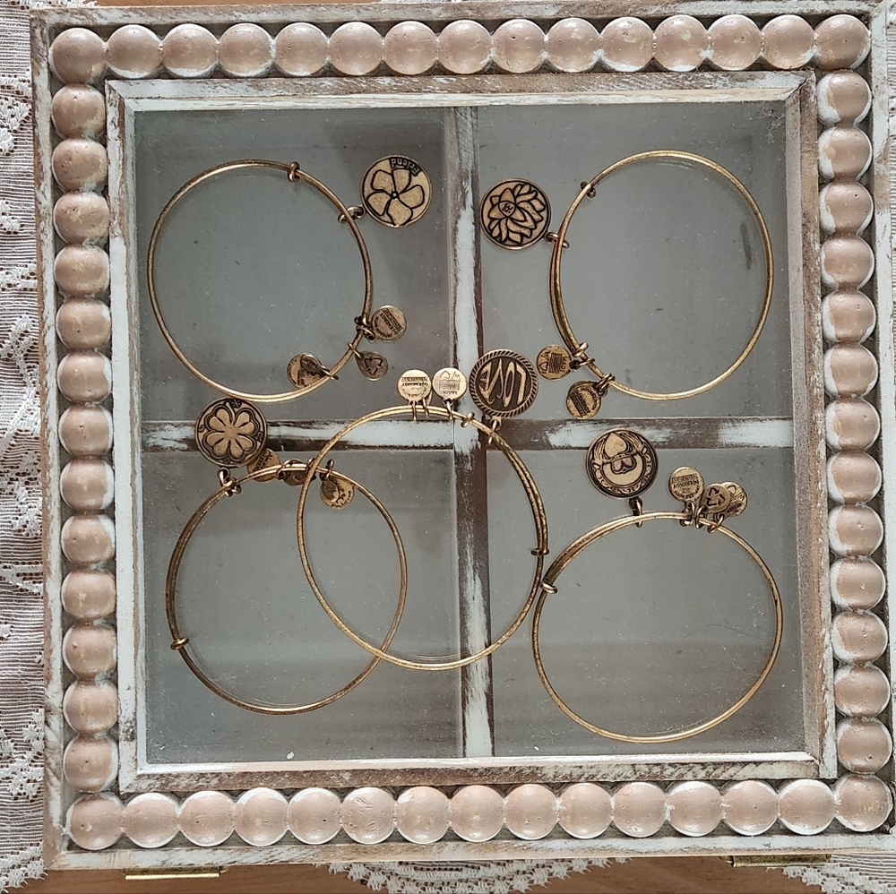 Alex and Ani Gold Charm Bangles